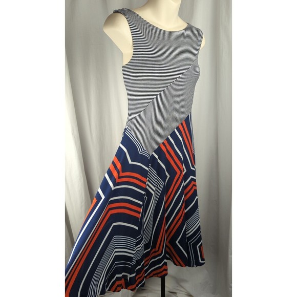Maeve Anthropologie Cameron Swing Dress 4th Of July Red White And Blue XS - Picture 2 of 8